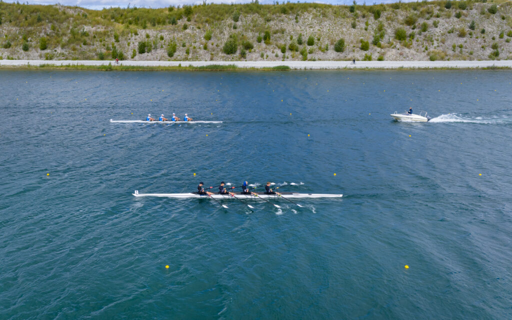 Sõudjad treeningul Aidu sõudekanalil
